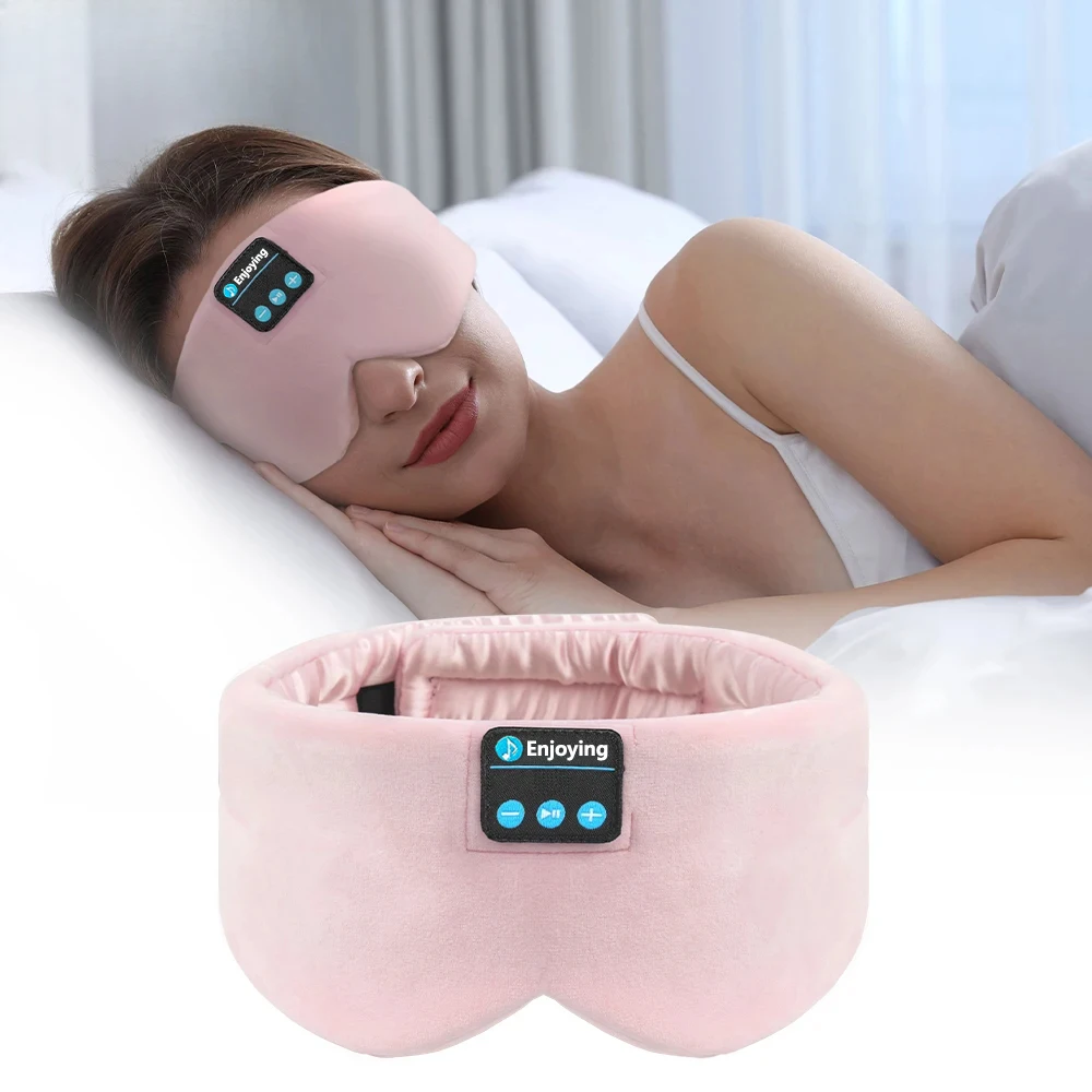 

Music Eye Mask Bluetooth Speakers Sleep Earphones Silk Sleep Mask Bluetooth Eye Mask Built in Speaker Sleep Travel Accessories