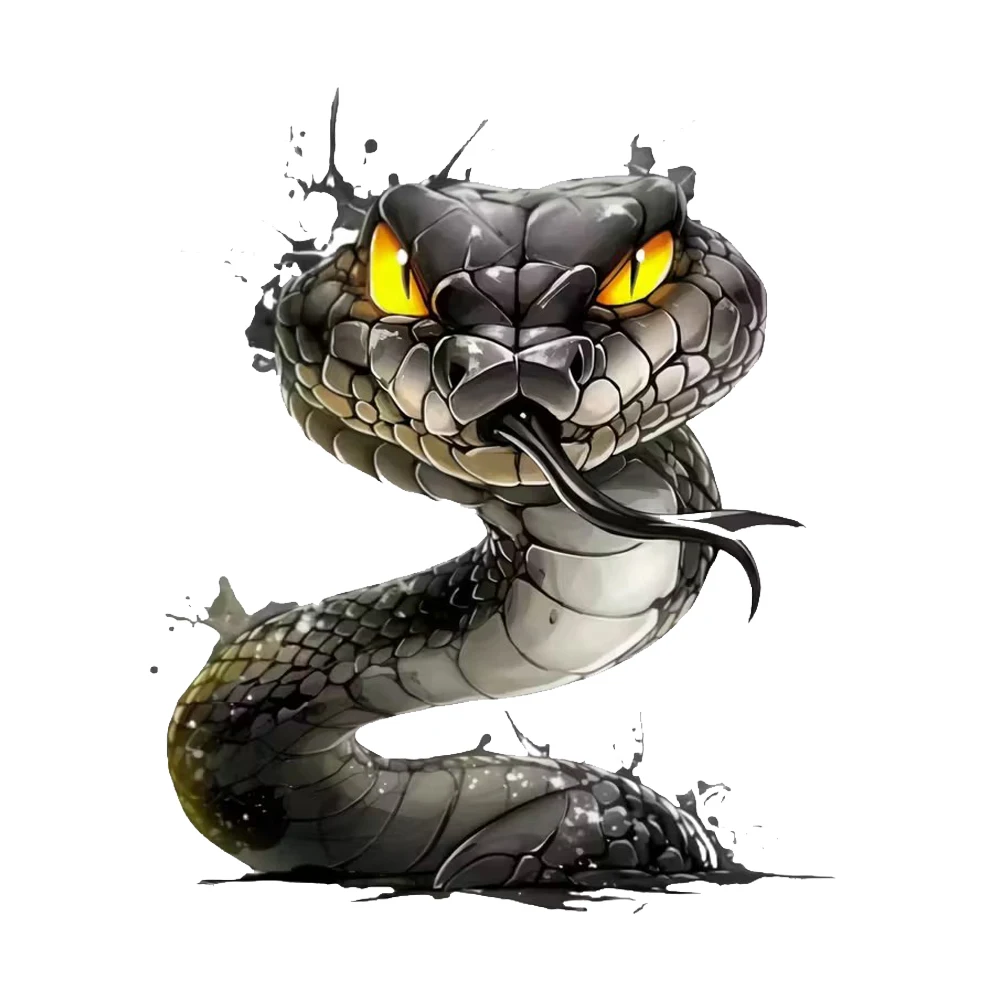 Cartoon Snake Decal, Waterproof Car Sticker, Exterior Decorative Accessories, Used for Motorcycle, Laptop, Window and More