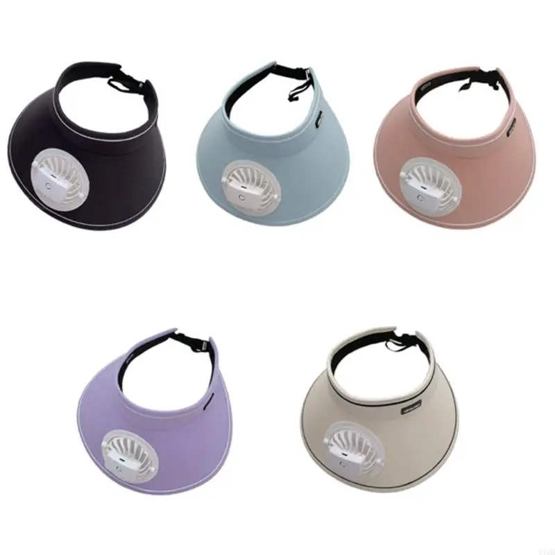 

Battery Operated Sun Protecting Hat with Detachable Cooling Fan Breathable Hat