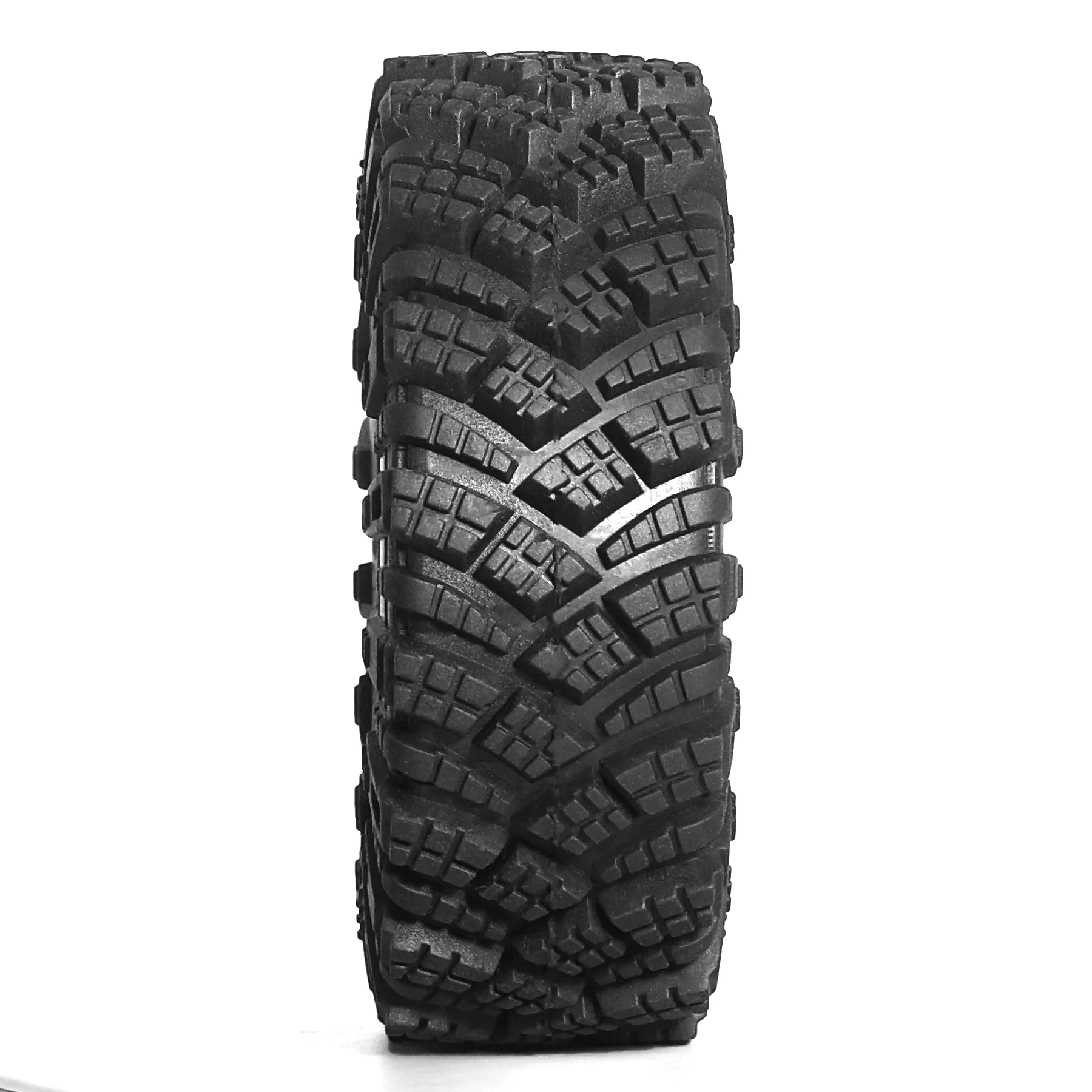 4Pcs 98MM 1.9inch Rubber Mud Grappler Tires and Wheel for 1:10 RC Crawler Axial SCX10  G500 TRX6 G63 YIKONG 90046 90047 TRX4 Def