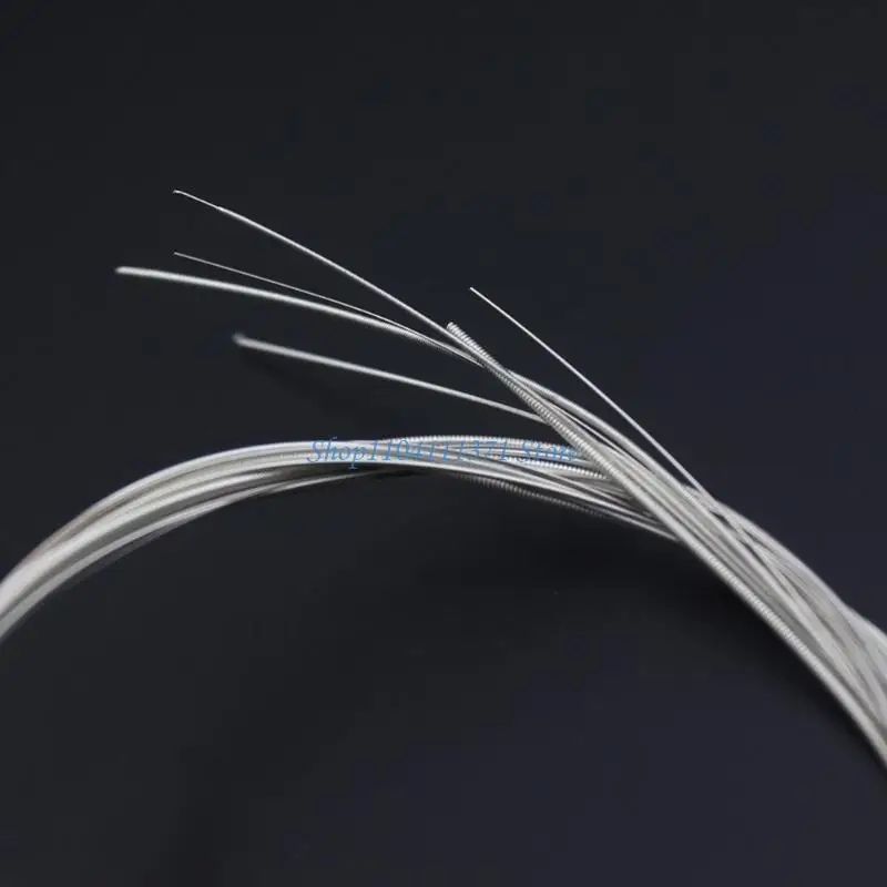 P9FC 6 Pcs Acoustic Guitar Strings Folk Guitar Stainless Steel Wire Strings Easy Use