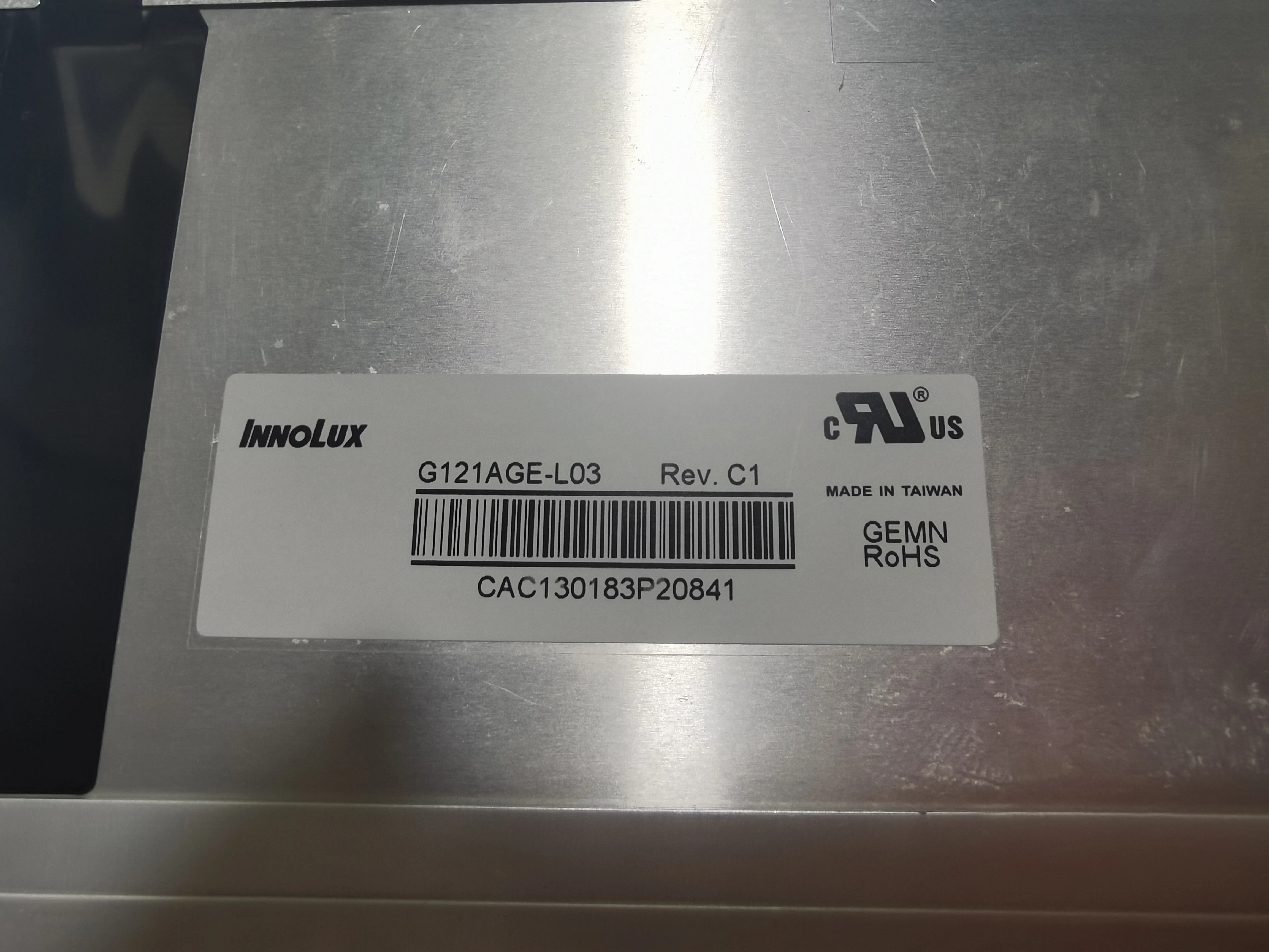 Écran industriel d'origine G121AGE-L03 de 12.1 pouces, testé en stock G121S1-L02