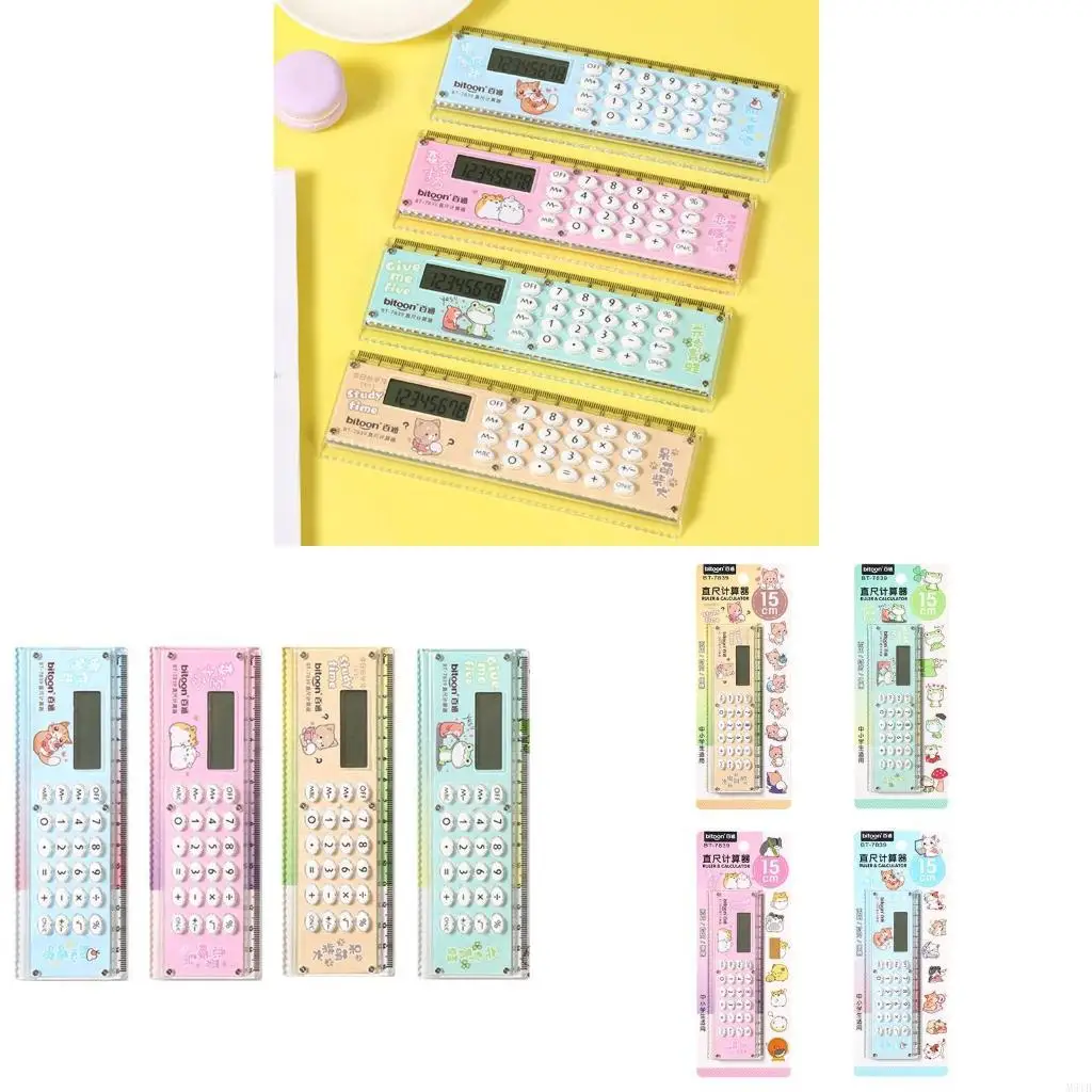 

M5TB Portable Calculator Ruler 1 X Cell Battery Powered для студенческих офисных клерков