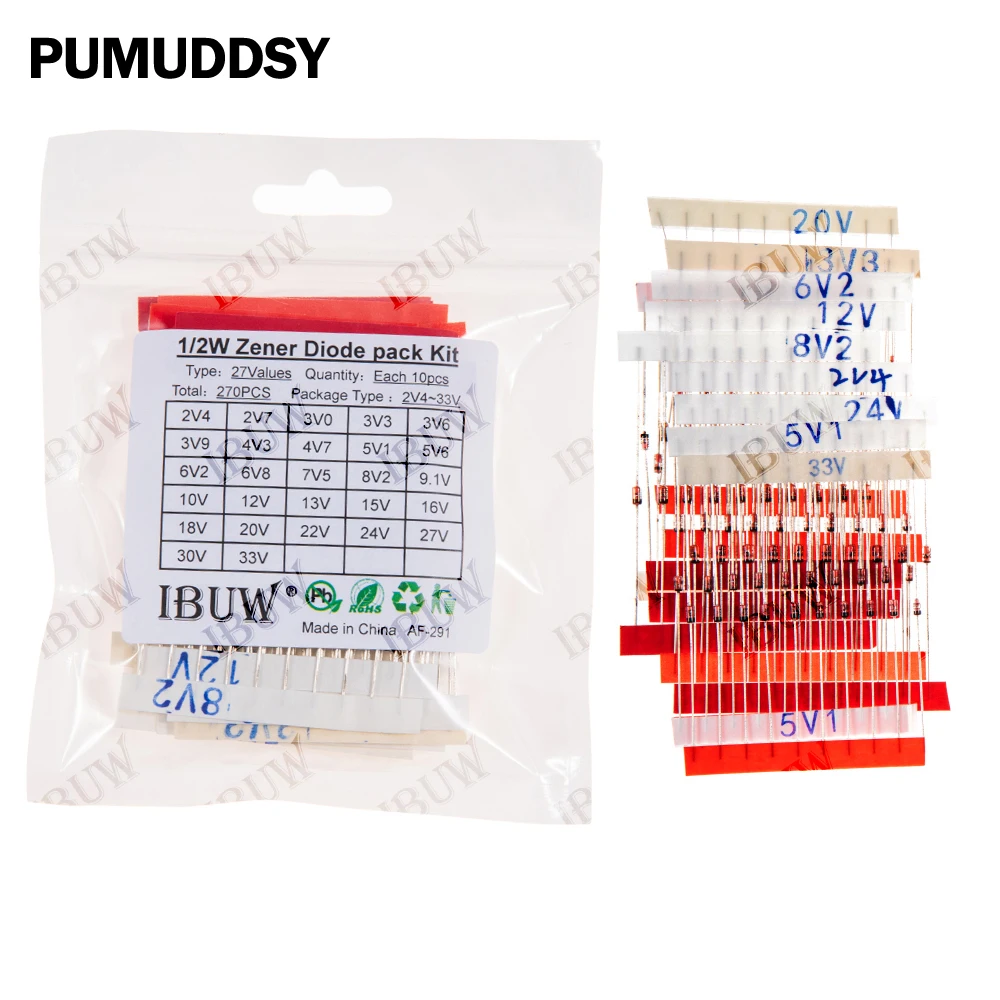 270PCS 27Values 1/2…