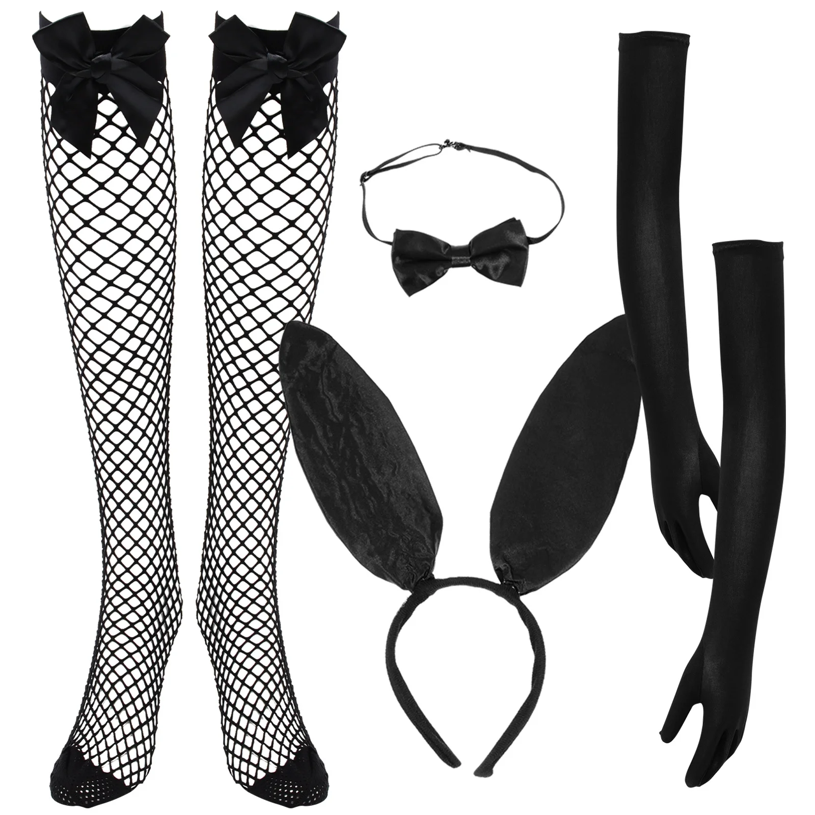 

1Set Bunny Cosplay Costume Rabbit Ear Headband Gloves Bow Tie Party Festival Easter Halloween Costume Prop Easter Headband