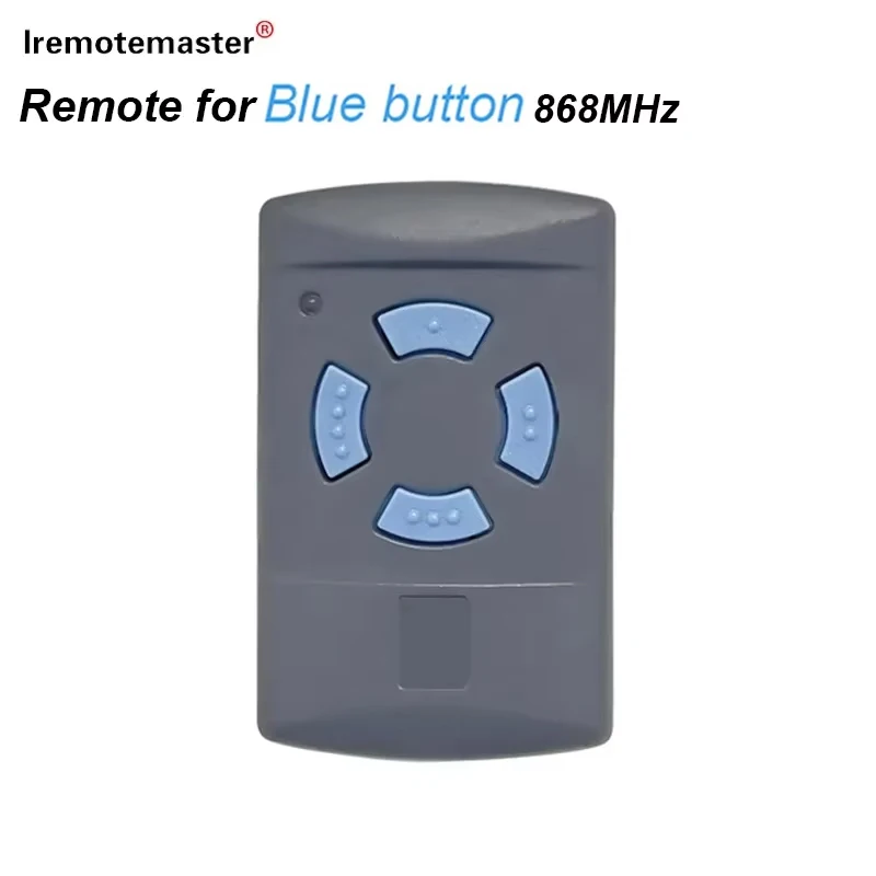 

New For Blue Button HS1 HSE2 Gate Opener Garage Remote 868MHz Remote Control Blue Button ABS Material 12V 30A Wireless Clone