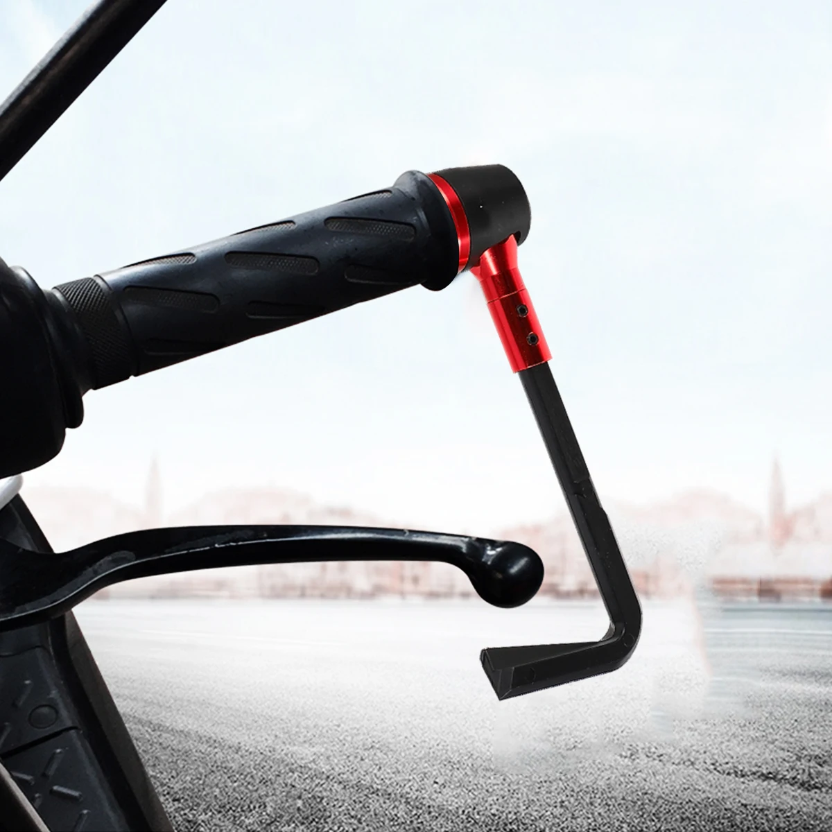 

1 Pair Motorcycle Handlebar Alloy Brake Protector Grips Non-Slip Vibration Absorbing Durable Easy Install Accessory For