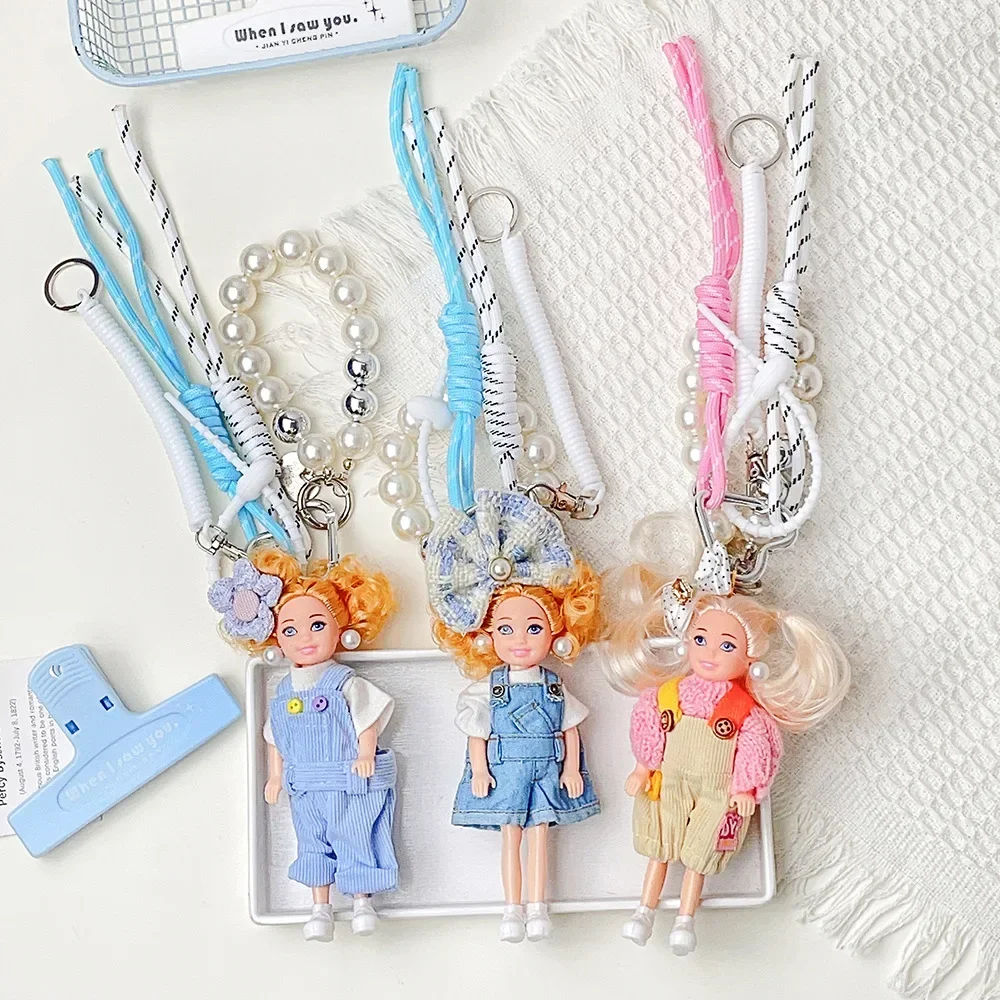 

Korean Xiaoxiangfeng Barbie Doll Keychain Unique Cute Knitted Love Cartoon Doll Bag Pendant Accessories Keychain