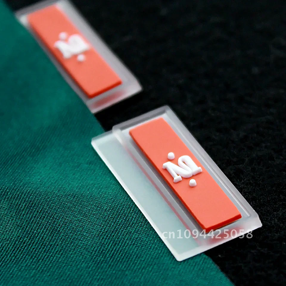 Wholesale Side Raised Seam PVC Patch Customized Brand LOGO Embossed Flag Rubber Sewing on Clothing Transparent Silicon Label