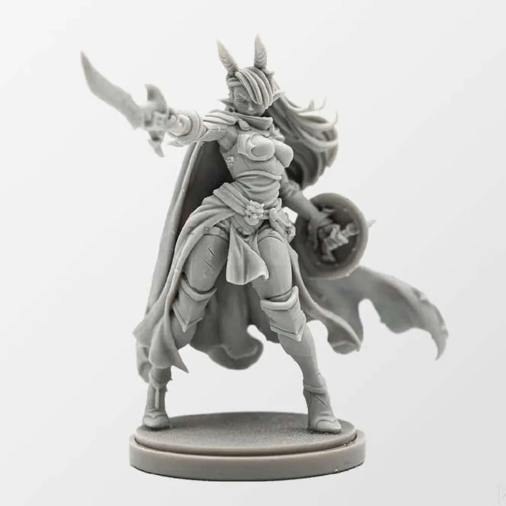 38mm Beauty Soldier Resin Model DIY Coloring and Self-assembly Figurines Miniatures Decoration Crafts