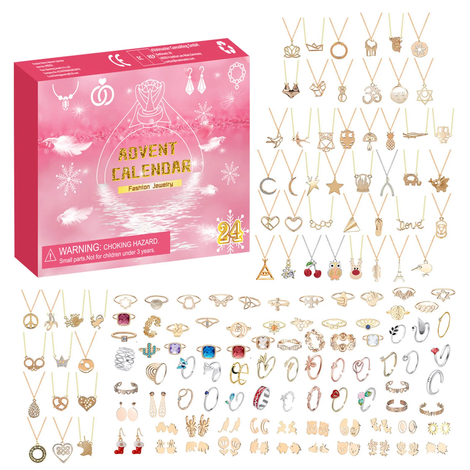 Adult Hobby Desk Countdown Christmas Advent Calendar For Kids Jewelry Set Ring Battery Operated Christmas Trees with Timer