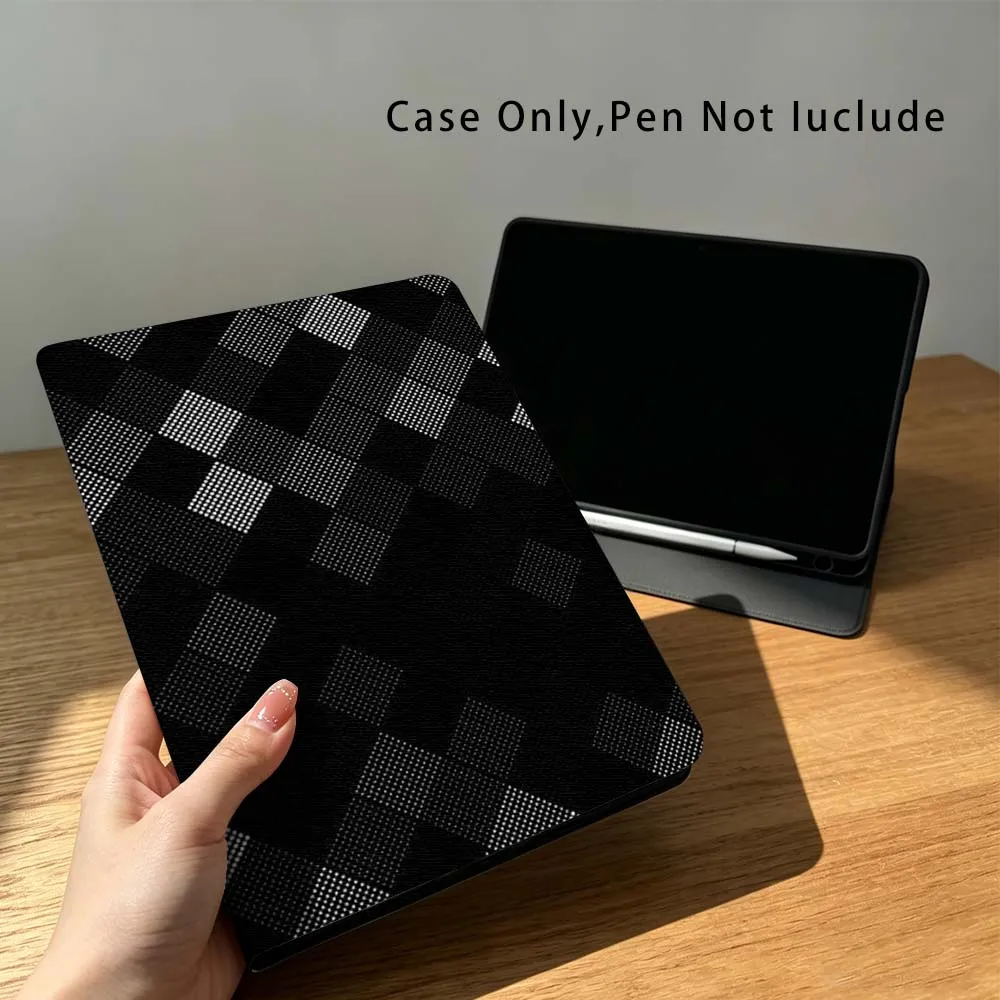 Hexagonal Pattern Design Fashion For Xiaomi Poco Redmi Pad 8 2 4 C1 6 6S 7 7S SE 9.7 14 11 11.2 Inch Pen Tray Tablet Case