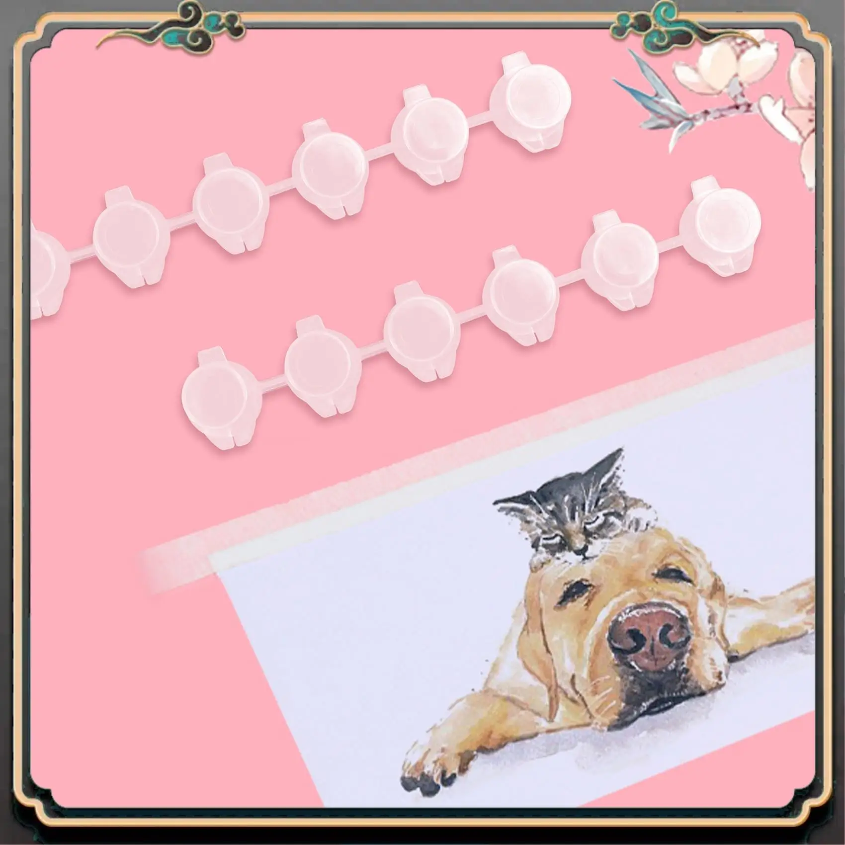 

Reliable-240Pieces Empty Paint Pot, 40 Strips Acrylic Mini Paint Container Strips Storage With Lids For Arts And Crafts Paint 3M