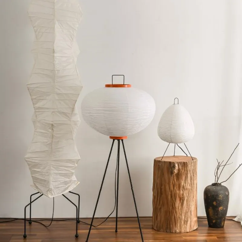 Paper lampshade floor lamps  Akari noguchi lamp LED minimalist for Living Room Tea House Study decoration Noguchi Yong Lantern