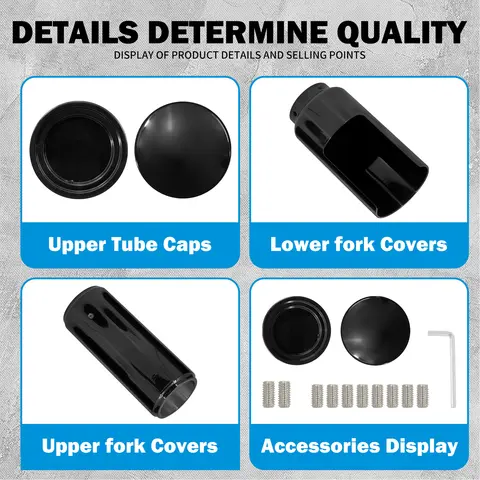 Motorcykel Fram Övre Nedre Gaffelskydd Rörkåpa Stötdämparskydd Aluminium För Harley Softail Street Bob Low Rider 2018-2023 8 best sales Harley Bobber - №6