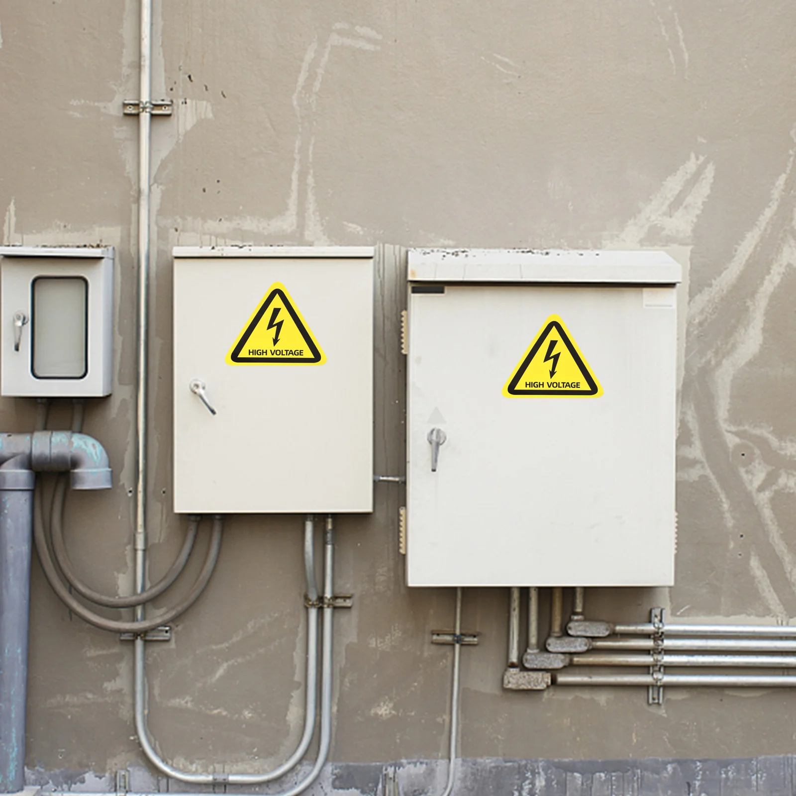 علامة تحذير السلامة ملصق الجهد العالي للألواح الكهربائية ملصق تحذيري مقاوم للماء ذاتي اللصق لحماية المعدات #3