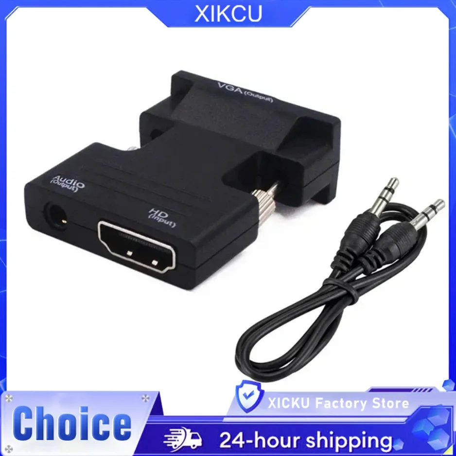 

HDMI-Compatible Female To Vga Male converter‌ With Audio 3 5mm Projectors High Definition PC Monitors Set Top Box Connectors