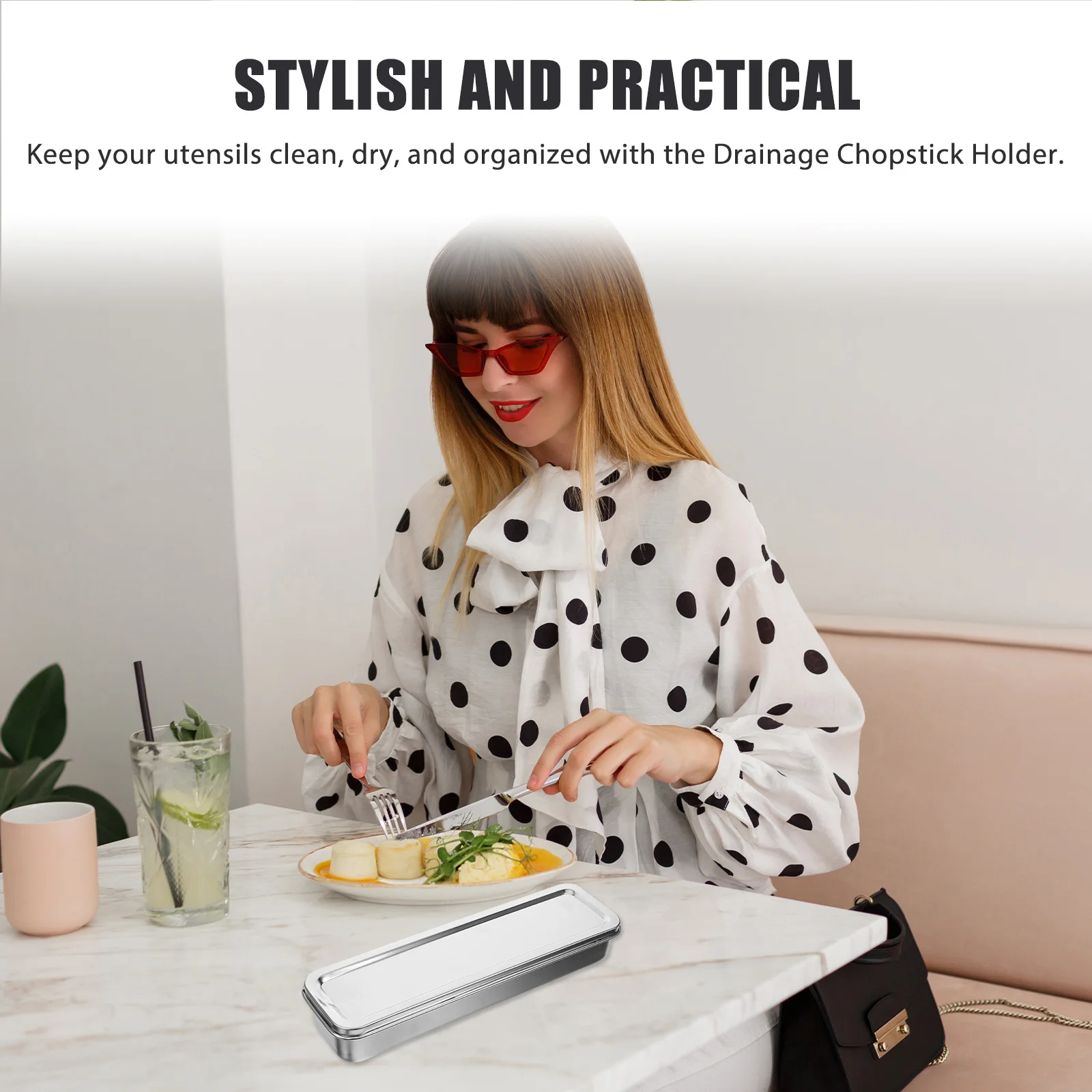 

Stainless Steel Chopstick Holder Disinfection Cabinet Utensil Rack Cutlery Basket Drying Organizer Storage Utensil Rack