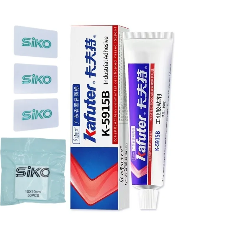 Kafuter 100g Flame Retardant Silicone Adhesive Black RTV Glue with High Temp & Waterproof Resistance for Electronics & Appliance