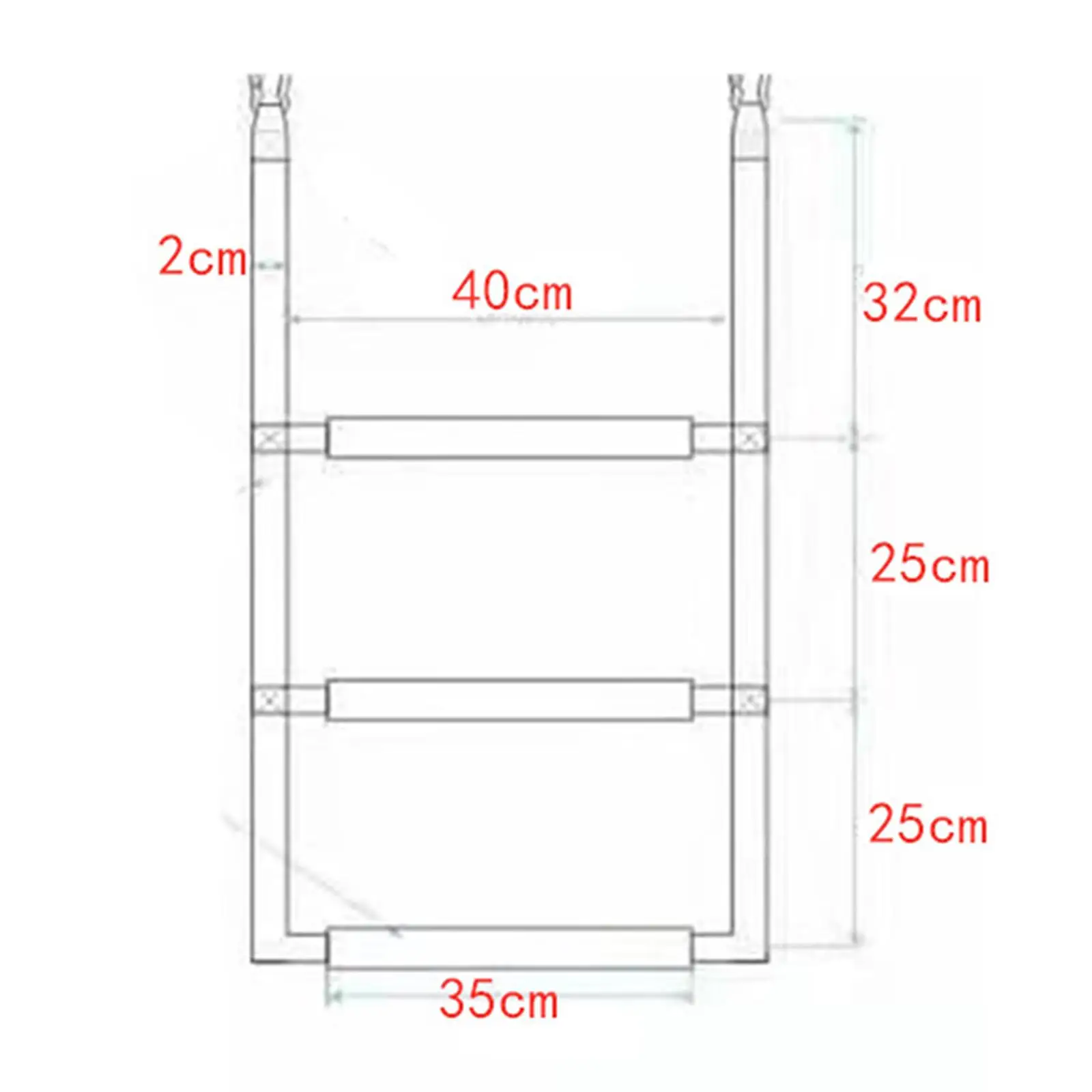 Nylon Rib Boarding Ladder Safety Accessories Rope Ladder for Inflatable Boat for Kayaking Yacht Sailing Canoeing Speedboat
