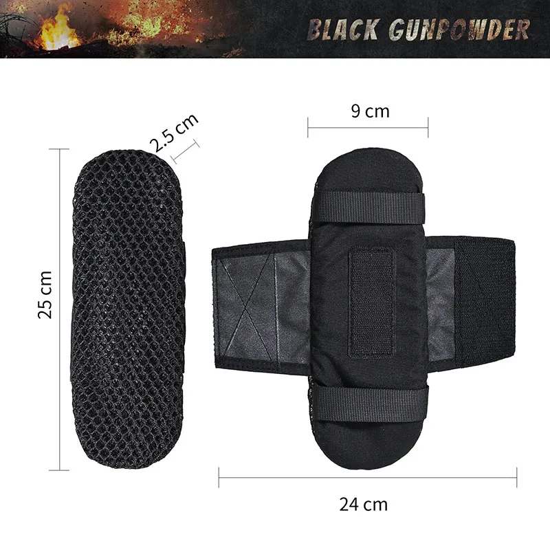 Tactical 3D Flexible Wire Mesh Outdoor Vest Backpack Waistband Enhanced and Improved Breathable Cushioning Shoulder Pad