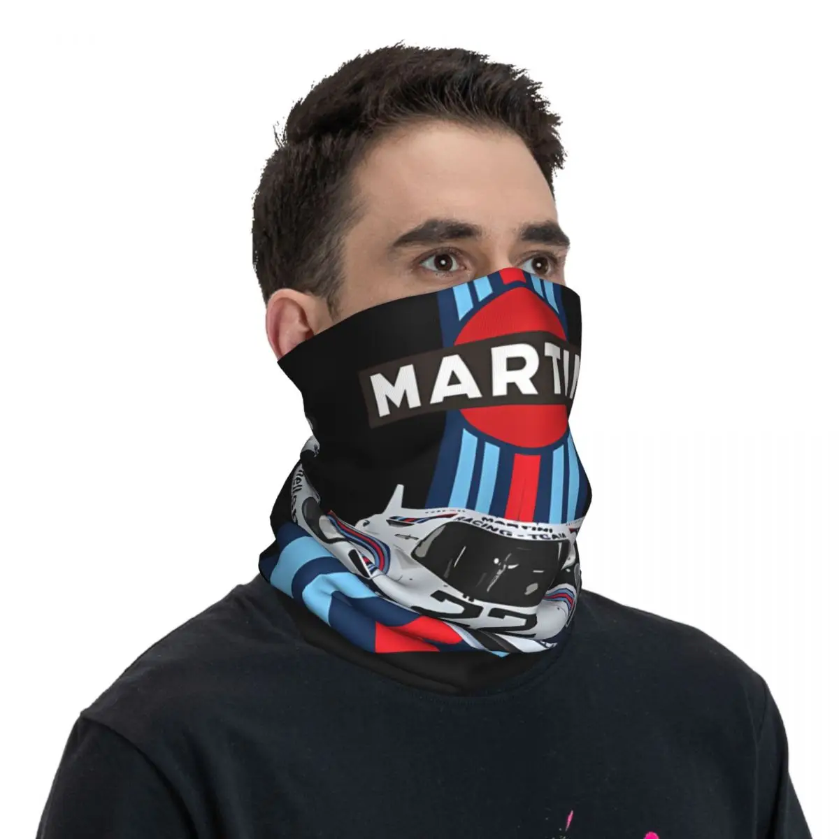 Epic Martini Racing Bandana Neck ghetta stampato Motocross Wrap sciarpa multifunzionale copricapo ciclismo Unisex adulto traspirante