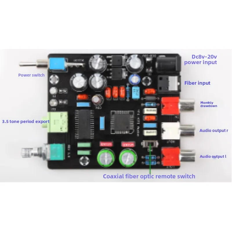 Scheda decodificatore digitale Fibra ottica coassiale DAC TDA1305 Decodificatore Set-Top Box TV Uscita coassiale in fibra ottica 1315