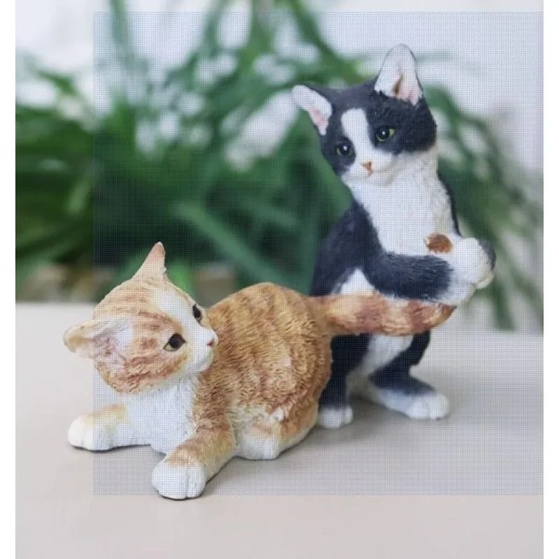 1/6 Scale แมวจีนรุ่นน่ารักเครื่องประดับเดสก์ท็อปตกแต่ง MINI PET Cat รุ่นตัวเลขการกระทําของเล่น