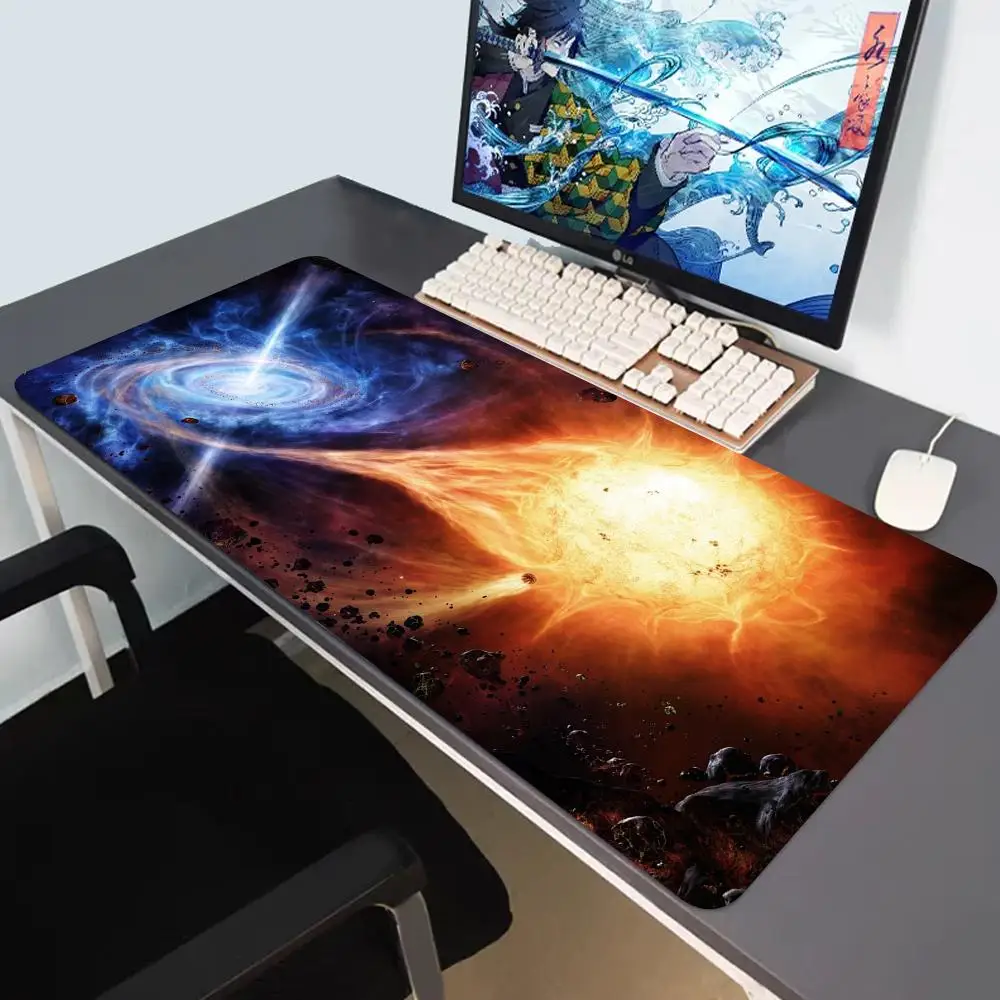 

Коврик для мыши с черным отверстием Коврик для компьютерной мыши XXL Коврики для клавиатуры Большие игровые коврики для ноутбука Скоростной противоскользящий настольный коврик Офисные коврики для мыши Коврик