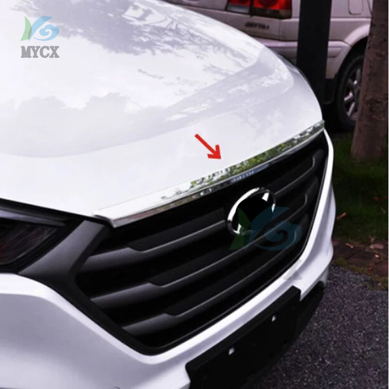 

ACCESSORIES FIT FOR HYUNDAI TUCSON TL 2015 2016 CHROME FRONT HOOD BONNET GRILL LIP MOLDING COVER TRIM BAR GARNISH MESH