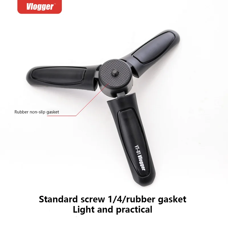 Vlogger VT-01 Mini Portable Phone Holder Fill Light Bracket Tripod Desktop Tripod Stand