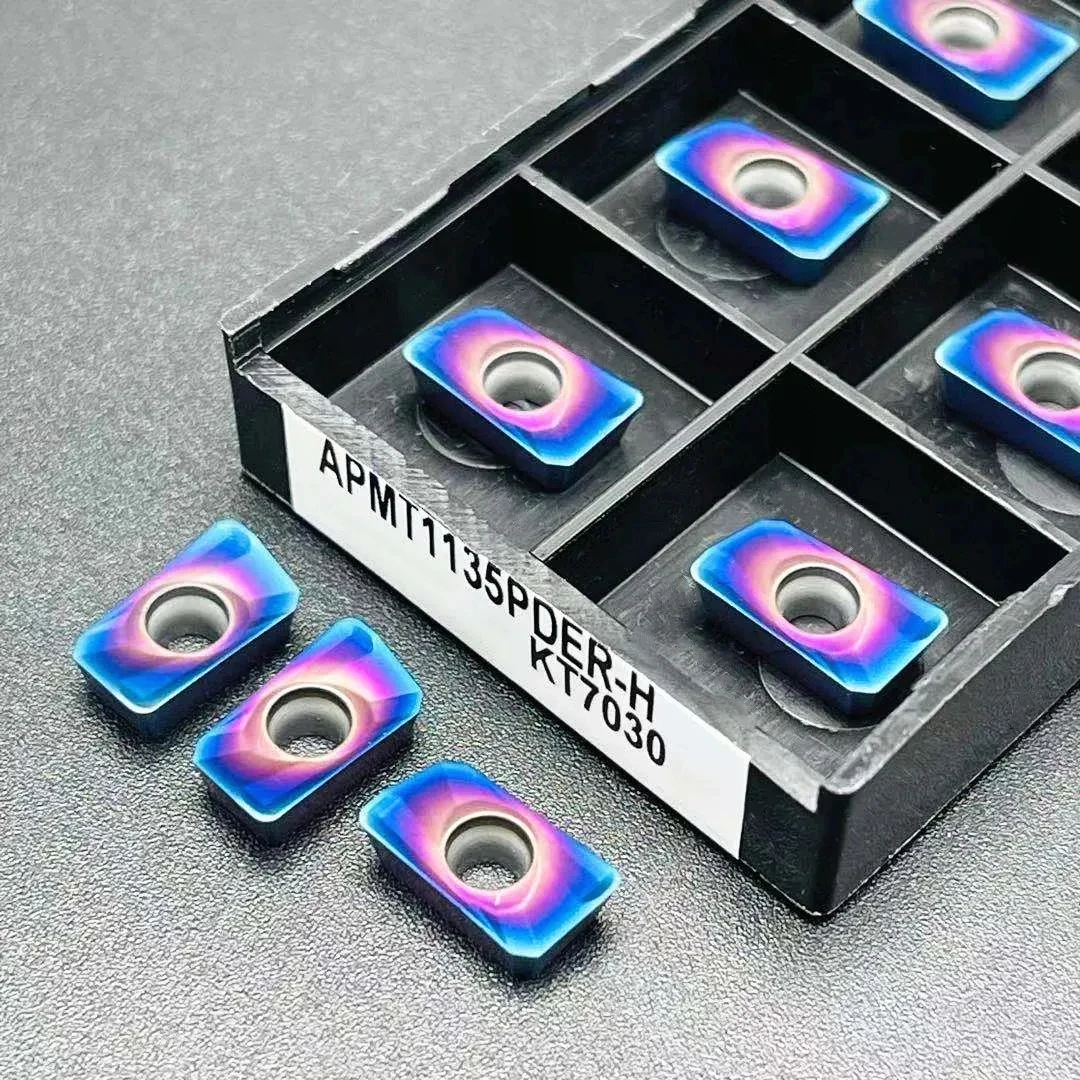 Inserção de carboneto apmt apkt apmt1135 apmt1604 pder m2 h2 xm inserção de torneamento cnc 300r 400r inserções de fresagem coloridas de alta dureza