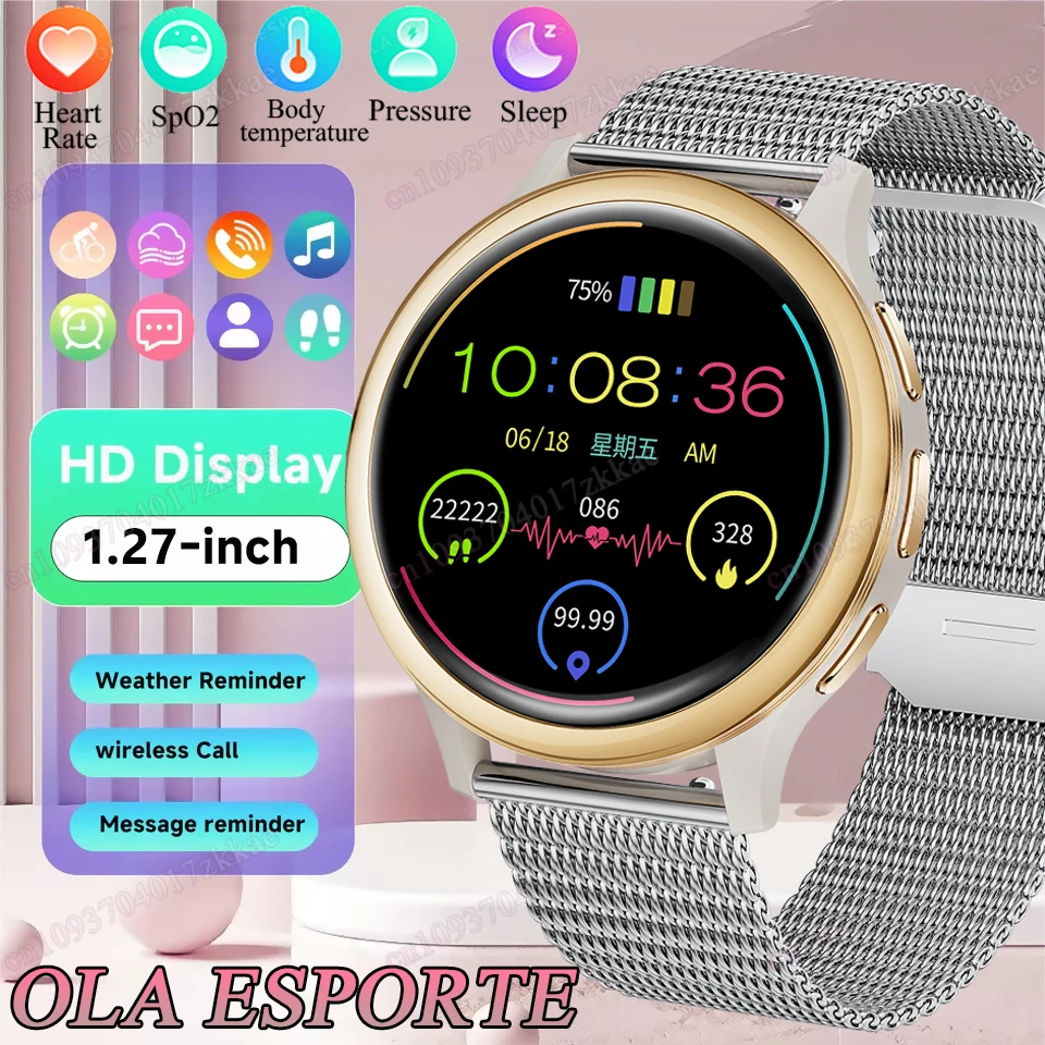 

2025 Women Smart Watch Heart Rate Sleep Health Monitor Bluetooth Call Smartwatch Women Sports GPS Track Tracking For Android IOS
