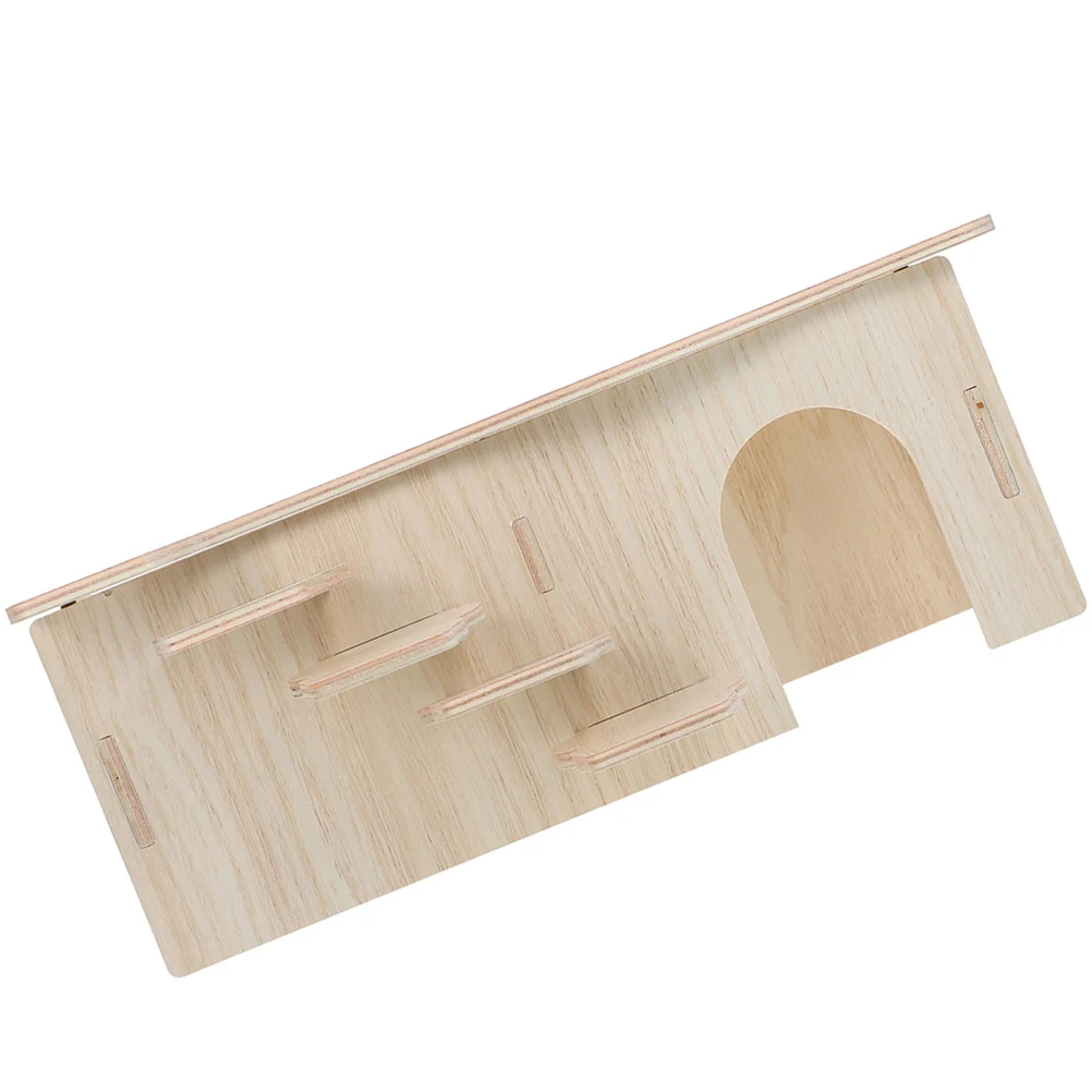 

Multi Storey Wooden Maze Adorable Hideaway Decorative Pet Toy Hamster Hedgehog House Wear Resistant Rat Hideout Delicate Habitat