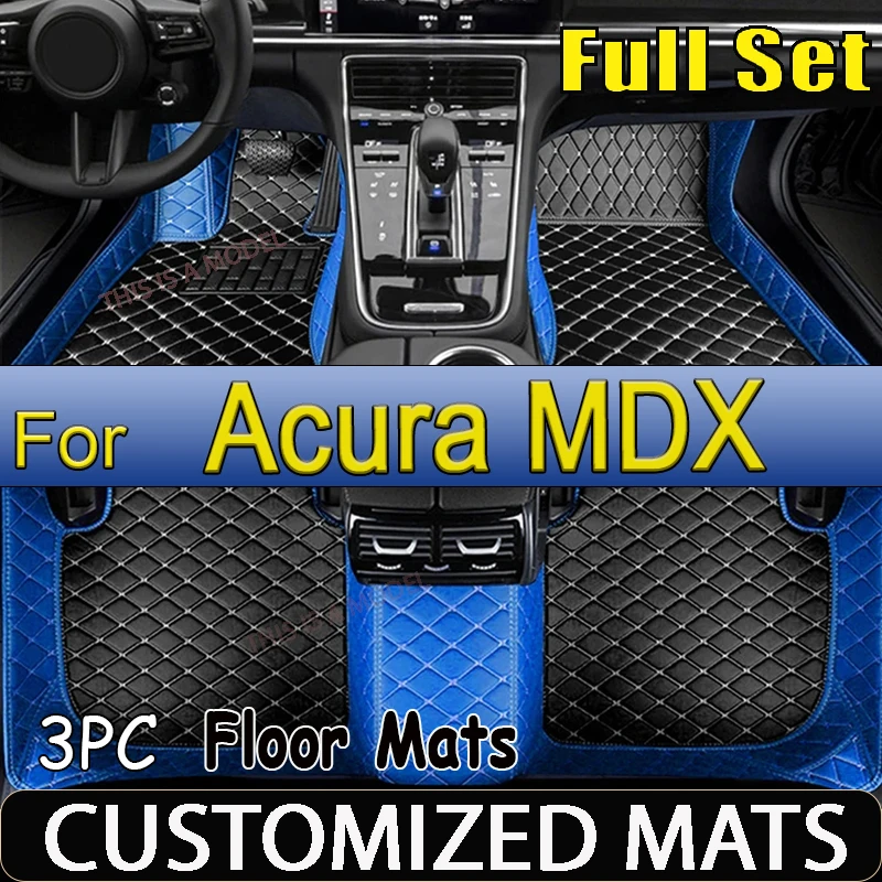 

Автомобильные коврики для Acura MDX YD8 YD9 YE1 2022 2023 2024 7-местные кожаные ковры с защитой от грязи, напольный коврик Tapis Voiture, автомобильные аксессуары