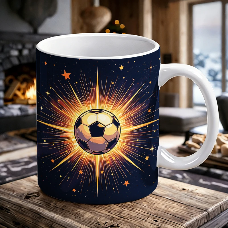 

Celestial Soccer A Cosmic Celebration of the Game Mug with a bottle opener function of 2026 Major Football Event
