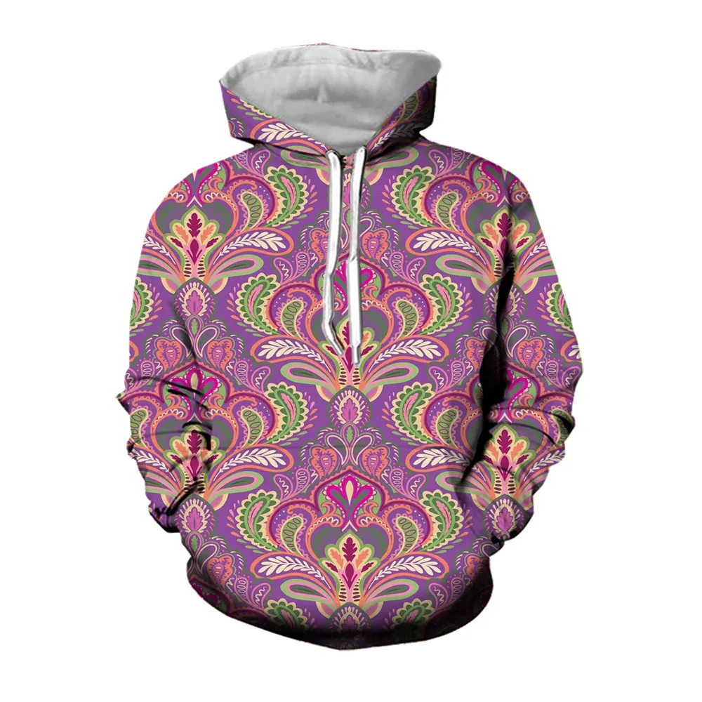 

Jumeast Paisley Hoodies For Men Vintage Decorative Hand Paint Ethnic Graphic Oversized Mens Hoodie Hooded Sweatshirts Streetwear