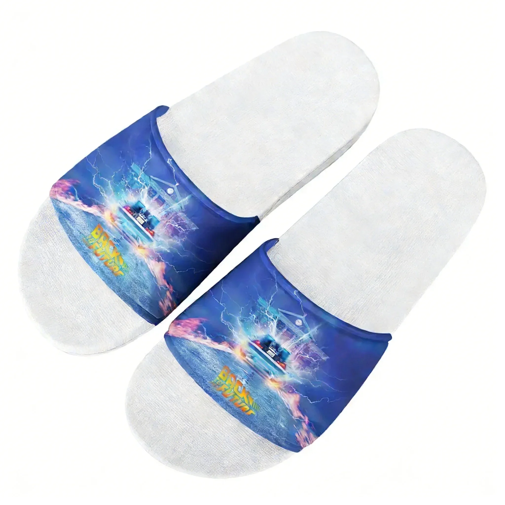 

Сандалии «Назад в будущее», домашние тапочки, обувь для воды, модные тапочки для мужчин, женщин и подростков, для ванной, пляжа, бассейна, индивидуальные тапочки