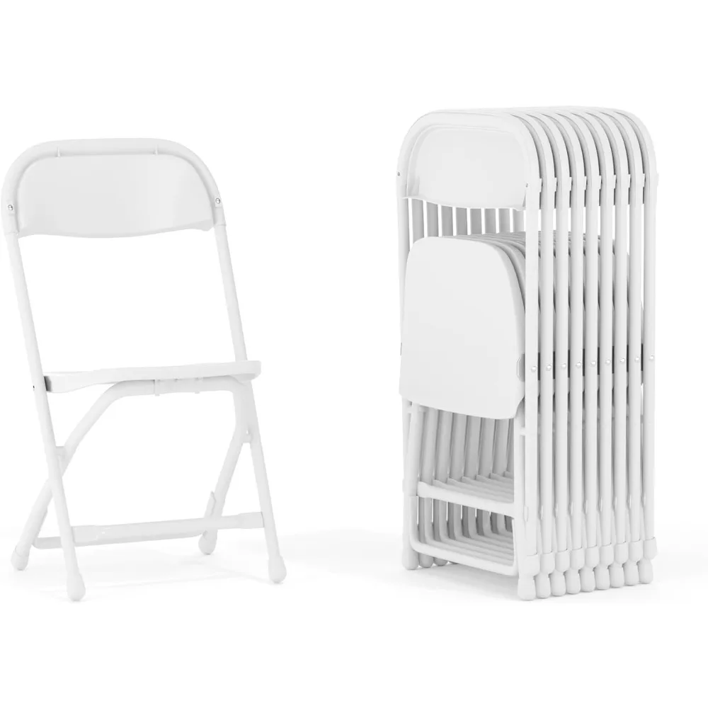 Plastic Folding Chairs for Preschool To Kindergarten for Nursery and Activities, Set of 10 White Children's Folding Chairs