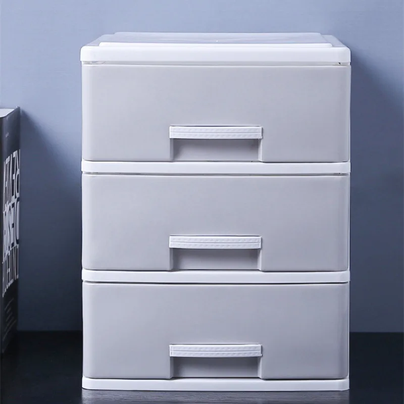 White Decor Gray Cosmetics Office Drawer Drawer Storage Minimalist Home Box Desk Sundries Storage Container Plastic Organizer