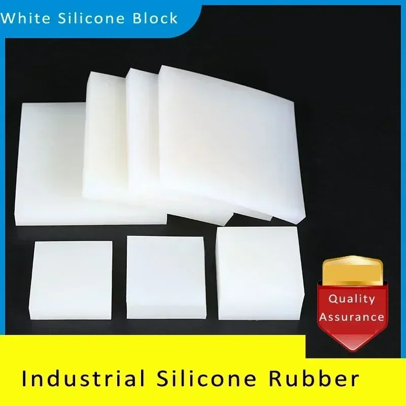 High Elastic White Silicone Rubber Sheet Damping Pad Wear Resistant Shockproof Block Gaskets Thinkness 0.5-50mm