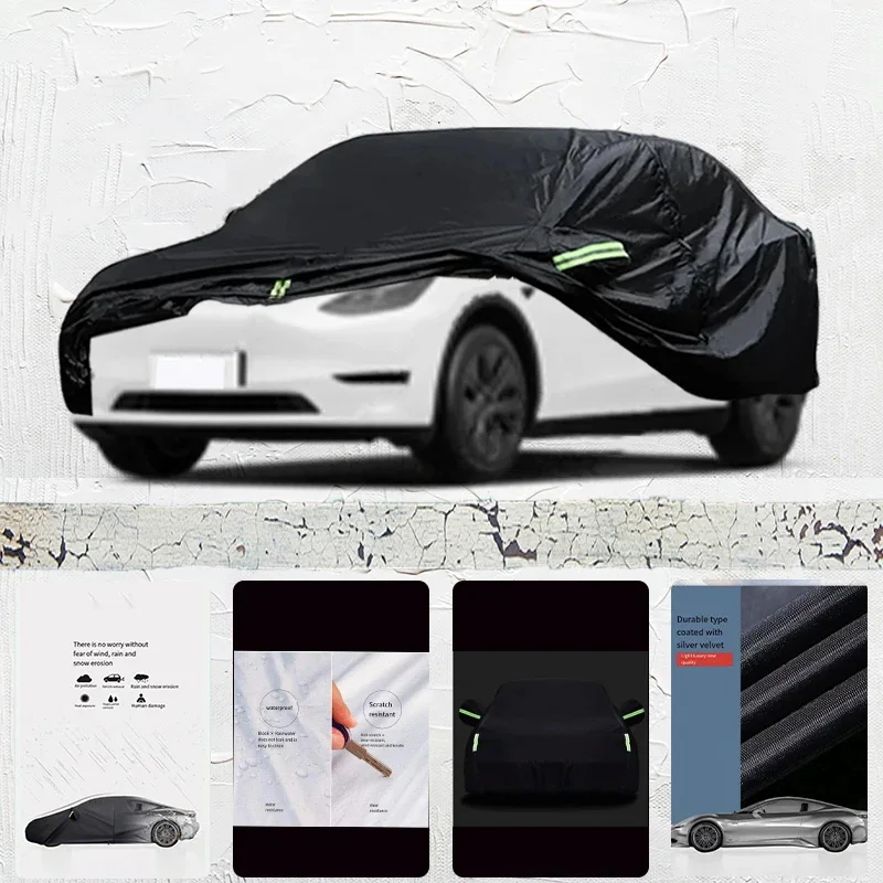 

For Tesla-Model-y Auto Anti snow Anti dust Anti-uv Anti peeling paint And Anti Rainwater 210t Car cover protection