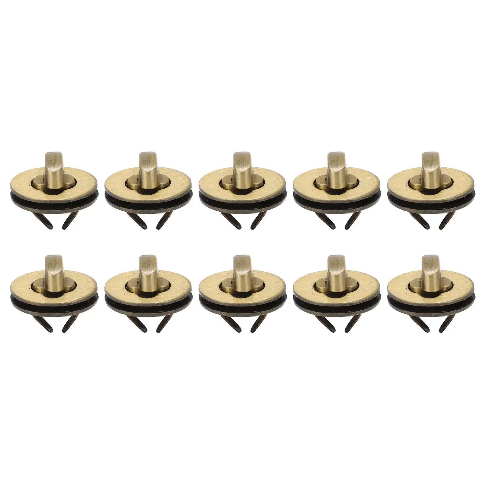 Turn Lock-Verschluss-Set, 10 Ellipsen für Handtaschen, für DIY-Geldbörsenzubehör