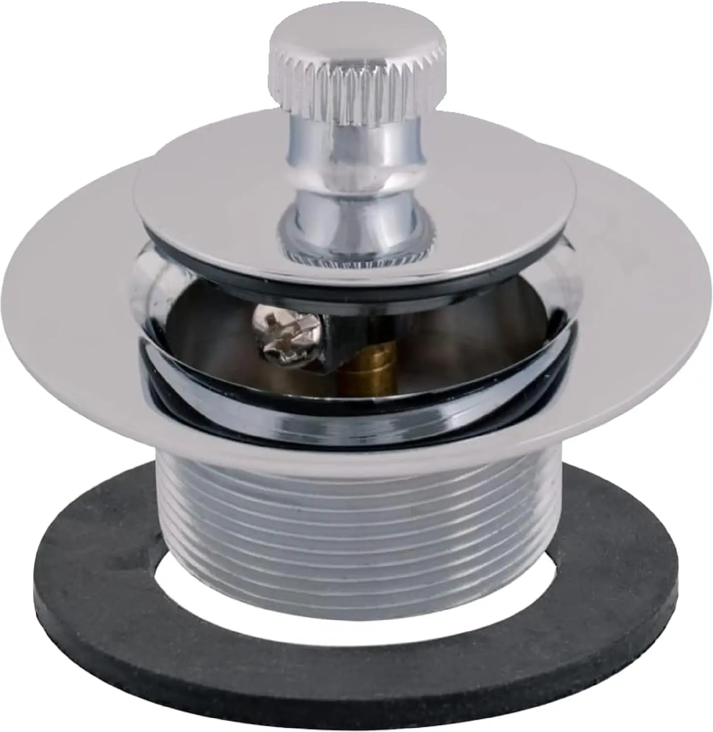 EZ-FLO Lift-n-Turn Bath Drain Assembly Kit, 1-3/8 in. x 16 Fine Thread, 2-7/8 in. OD Flange, 5/16 in. Tapped Zinc Body