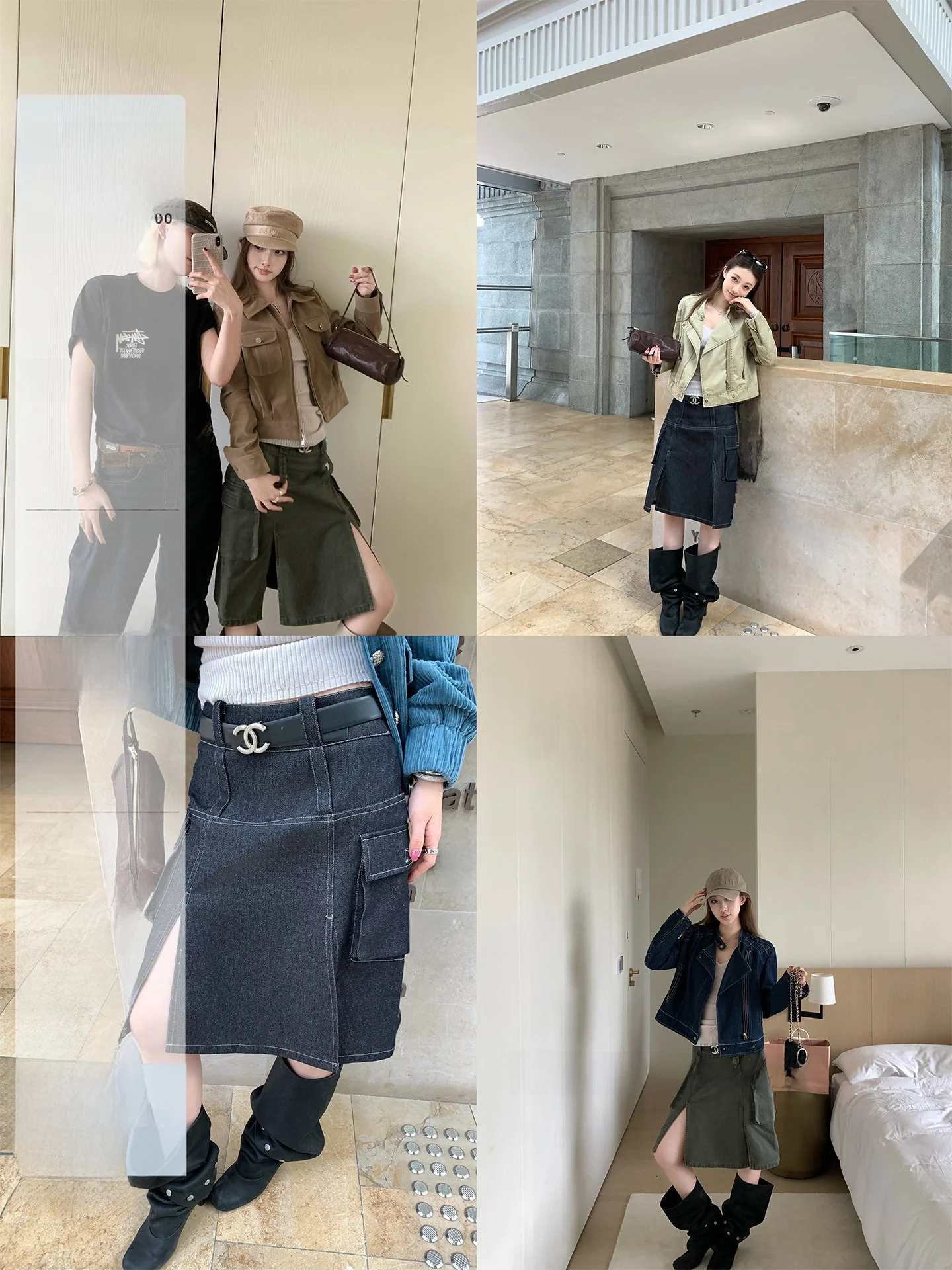 

Джинсовая юбка Waed Denim для женщин, модный дизайн, рабочая одежда, с боковым разрезом, повседневная, с низкой талией, H-образная юбка