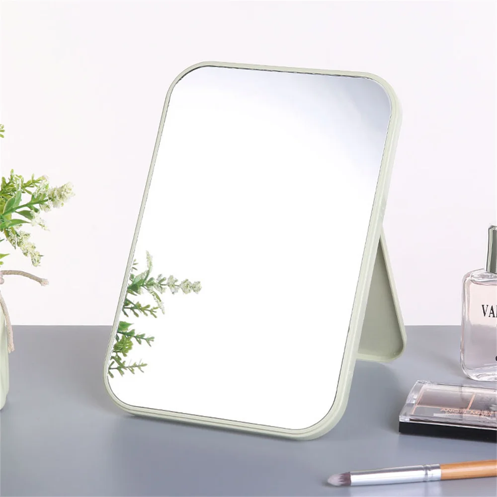 Desktop Folding Portable Makeup Mirror Student Dormitory Desktop Small Mirror Female Dressing Mirror Square Princess Mirror