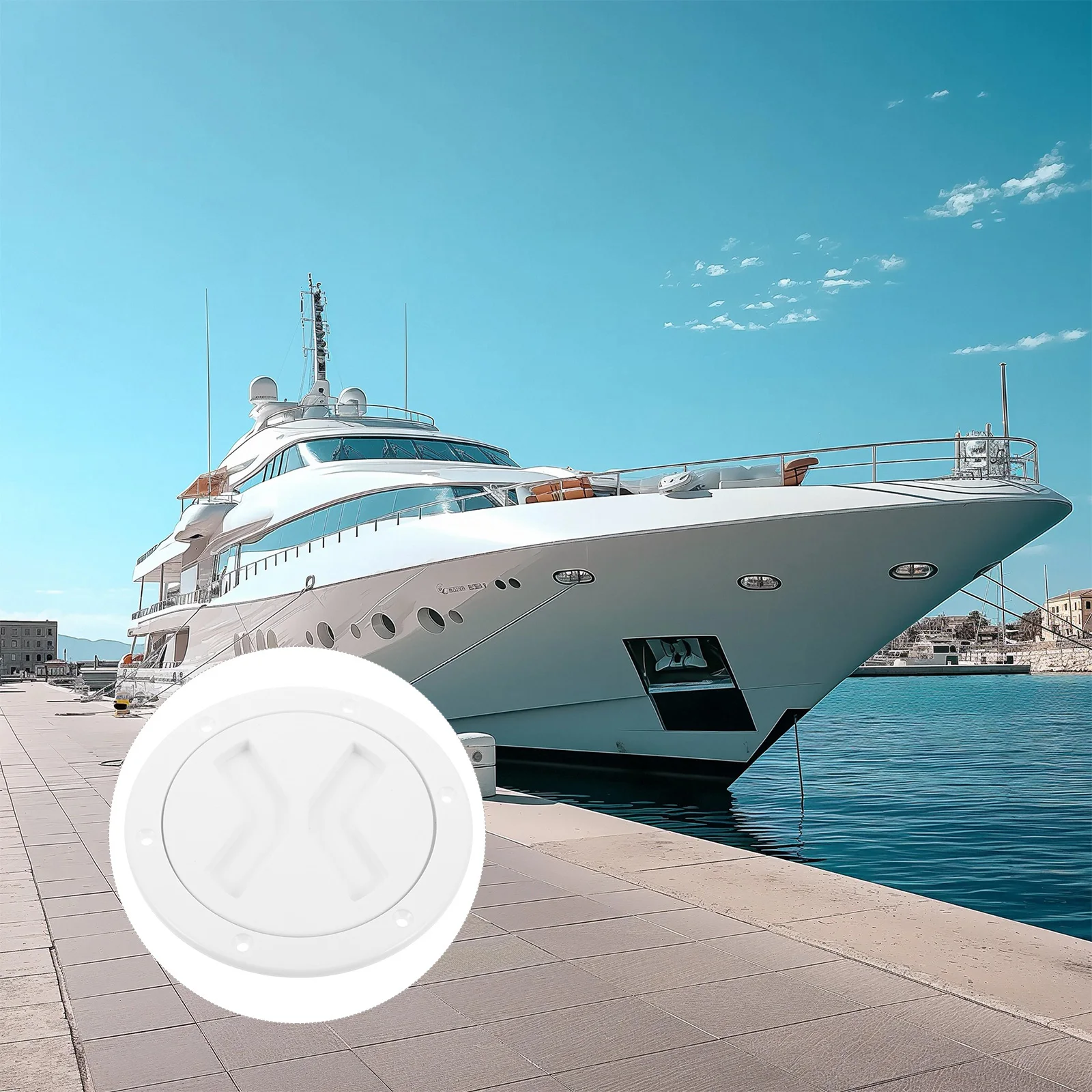 13.7cm 원형 보트 커버 방수 미끄럼 방지 해양 데크 뚜껑 요트 점검용 접근 해치 데크 플레이트 해치 커버