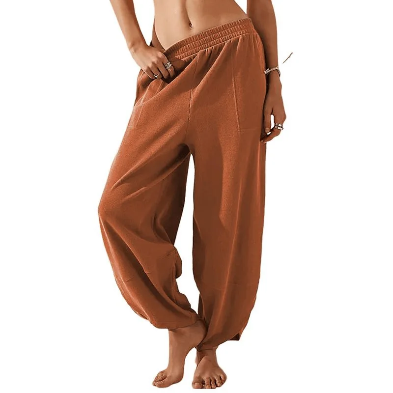 2026women's New Fashion High Quality Solid Color Comfortable Loose Casual Casual with Pockets Versatile Business Pants for Women