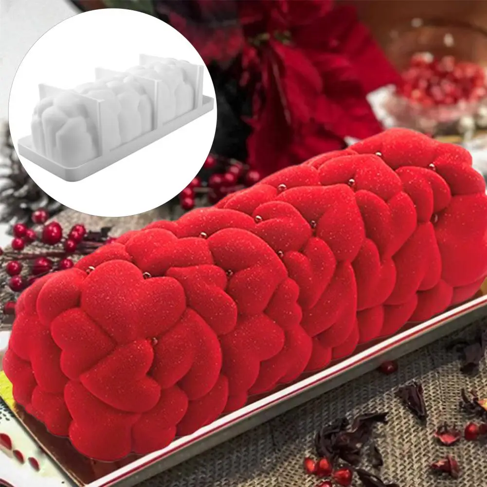 Oven-safe Baking Mold Valentine's Day Heart Cake Mold Food Grade Silicone Baking Mold Bpa Free Heat-resistant Mousse for Kitchen