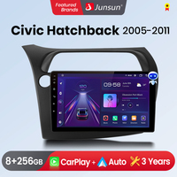 Junsun Wireless CarPlay Android Auto Car Radio For Honda Civic Hatchback 2005-2011 GPS Multimedia 2 din